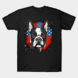 Patriotic Boston Terrier T-Shirt